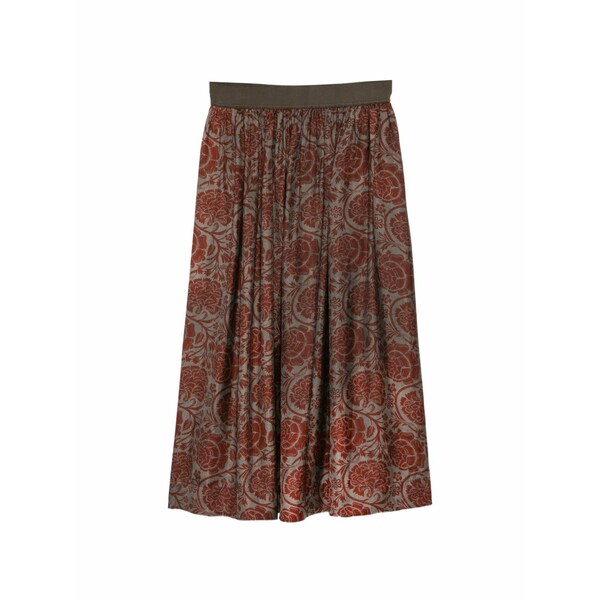 ユマ・壱 レディース スコート ボトムス Floral-print flared skirt Red