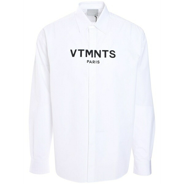 ブイティーエムエヌティーエス メンズ プルオーバー トップス Logo-print shirt White