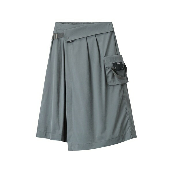 イズエ レディース スコート ボトムス Buckle-detail MIDI skirt Grey