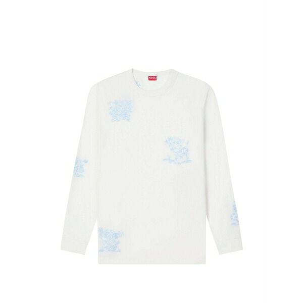 ケンゾー メンズ プルオーバー トップス Floral-print t-shirt White