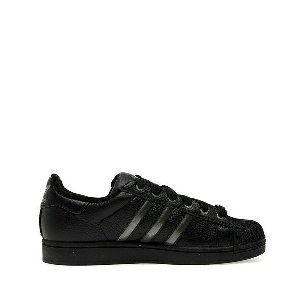 アディダス メンズ スニーカー シューズ Superstar ii shell-toe three-stripe sneakers Black