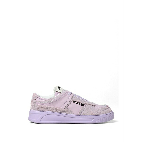 エムエスジイエム メンズ スニーカー シューズ Logo sneakers Purple|asty