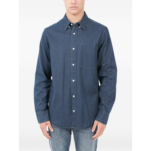 エヌエヌ77 メンズ シャツ トップス Chest-pocket shirt Blue｜asty 27,170円