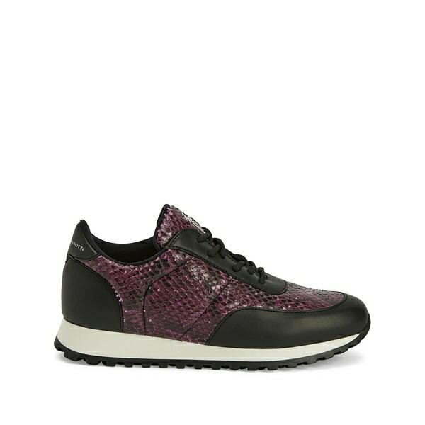 ジュゼッペザノッティ レディース スニーカー シューズ Jimi snakeskin leather sneakers Black