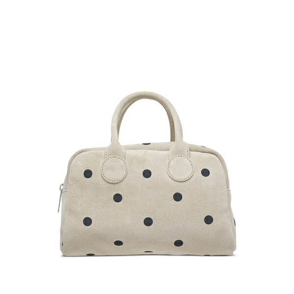 マージ シャー白木 レディース トートバッグ 御徒面子 Small boat shopper polka-dot leather tote bag Neutrals