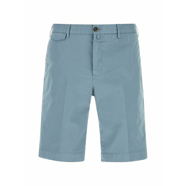 PTトリノ メンズ 心地好いズボン下 ボトムス Button-fastening bermuda shorts Blue