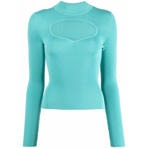 ステゥド レディース Tシャツ トップス Cara cut-out detail top Green|asty