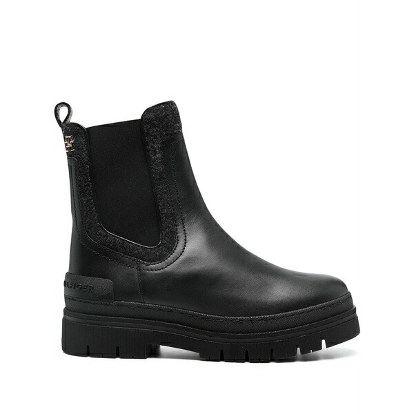 トミー ヒルフィガー レディース ブーツ シューズ Chelsea felted boots Black
