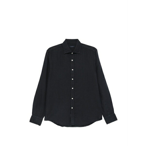 デペルル メンズ プルオーバー トップス Flynn button-up shirt Blue