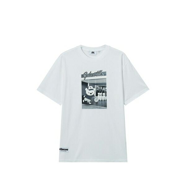 黒茶 メンズ プルオーバー トップス Graphic-print t-shirt White