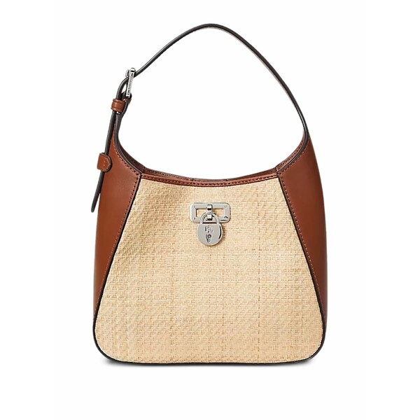 ラルフローレン レディース ショルダーバッグ 御徒面子 Tanner woven-panel shoulder bag Neutrals
