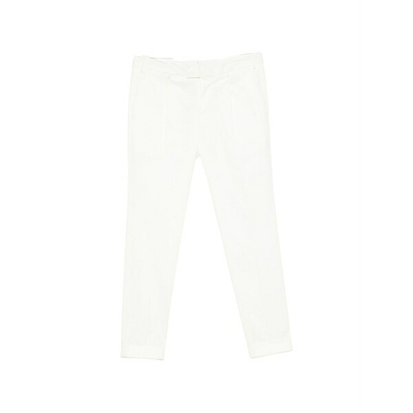PTトリノ メンズ 心地好いズボン下 ボトムス Pleated turn-up trousers White