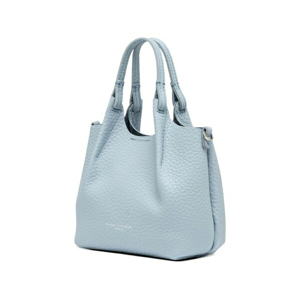 ジャンニ・キアリーニ レディース ショルダーバッグ 御徒面子 Dua grainy leather tote bag Blue