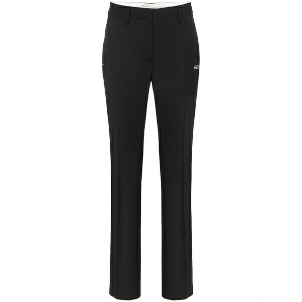 象牙色 レディース 心地好いズボン下 ボトムス High-waisted tailored trousers Black