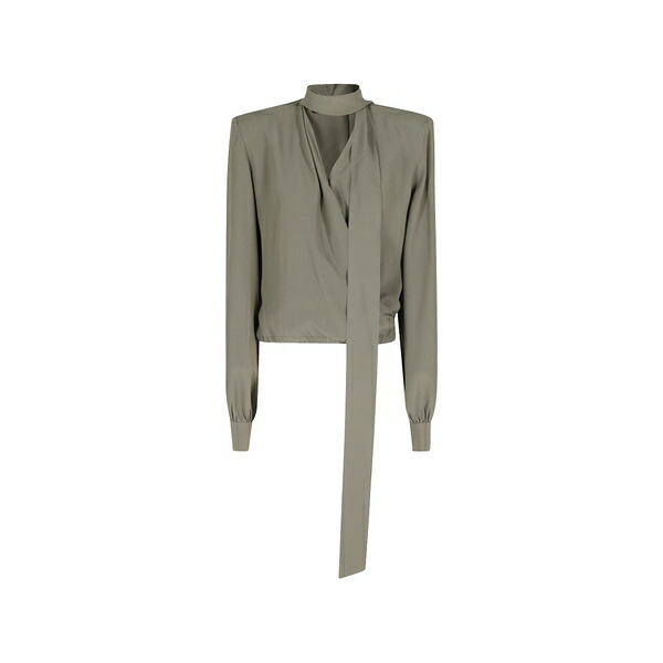 フェデリカ・トシ レディース プルオーバー トップス Scarf-detail wrap blouse Green