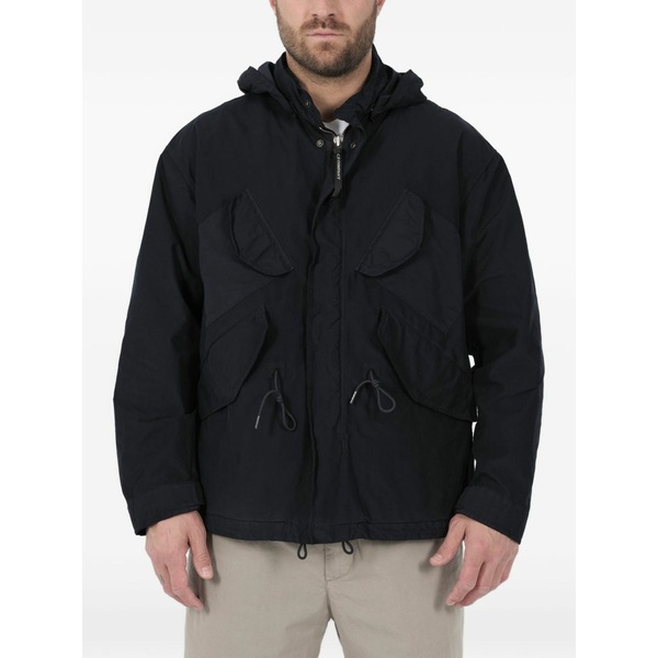 シーピーカンパニー メンズ 上衣＆上衣 アウター Goggle hood jacket Black