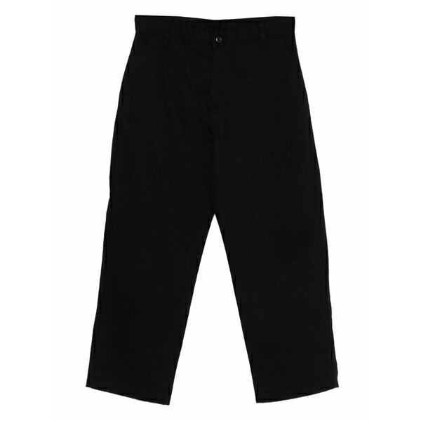 鉄道車両ハート形 メンズ 心地好いズボン下 ボトムス Buttoned cotton trousers Black