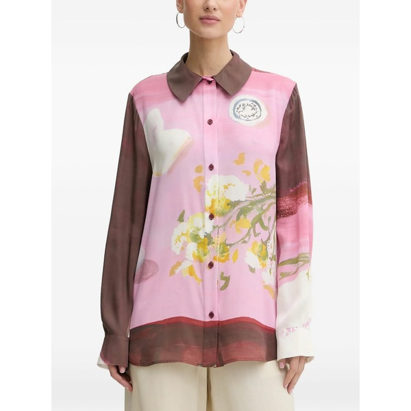 スティーヌ・ゴヤ レディース プルオーバー トップス Floral-print shirt Pink