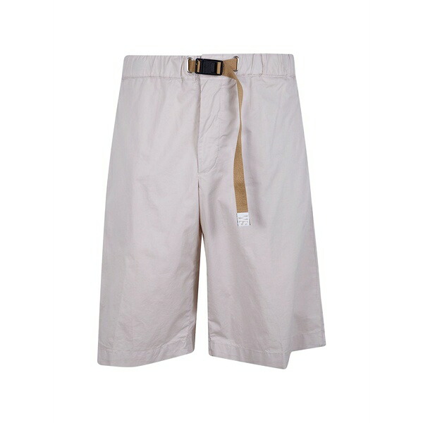 白いこと沙子 メンズ 心地よいズボン下 ボトムス Belted cotton shorts  Neutrals