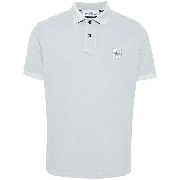 ストーンアイランド メンズ スポーツシャツ トップス Compass-appliqu￡ cotton polo shirt Grey
