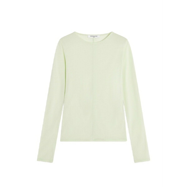 住み家 稲荷 レディース ティーシャツ トップス Seam-detail long-sleeve t-shirt Green