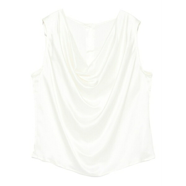 オフィシンジェネレール レディース プルオーバー トップス Cowl-neck sleeveless top White