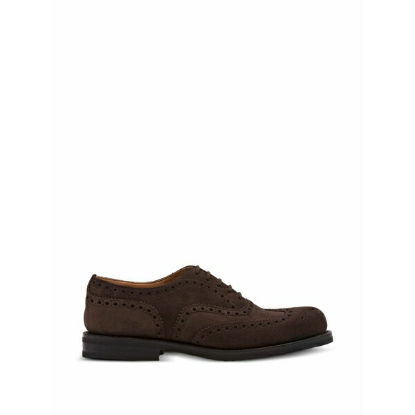 教会堂 メンズ 御召しものシューズ シューズ Amersham suede shoes Brown