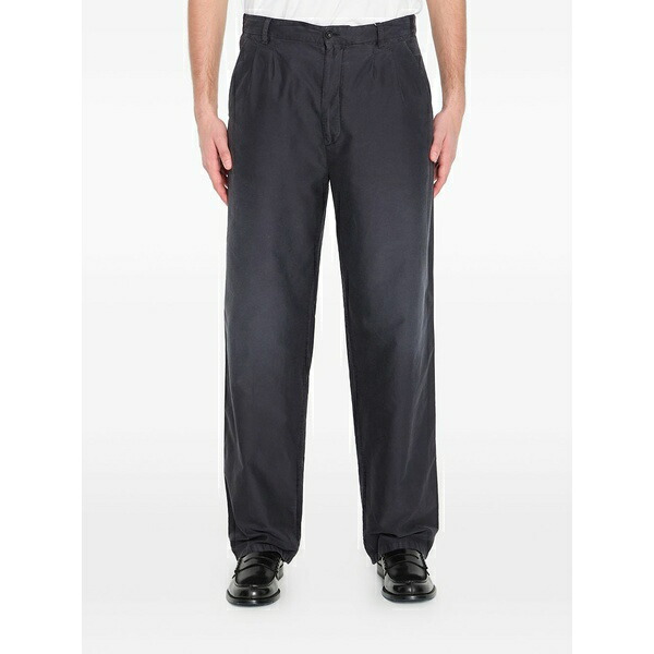 マルタンマルジェラ メンズ カジュアルパンツ ボトムス Pleated wide-leg trousers Grey｜asty