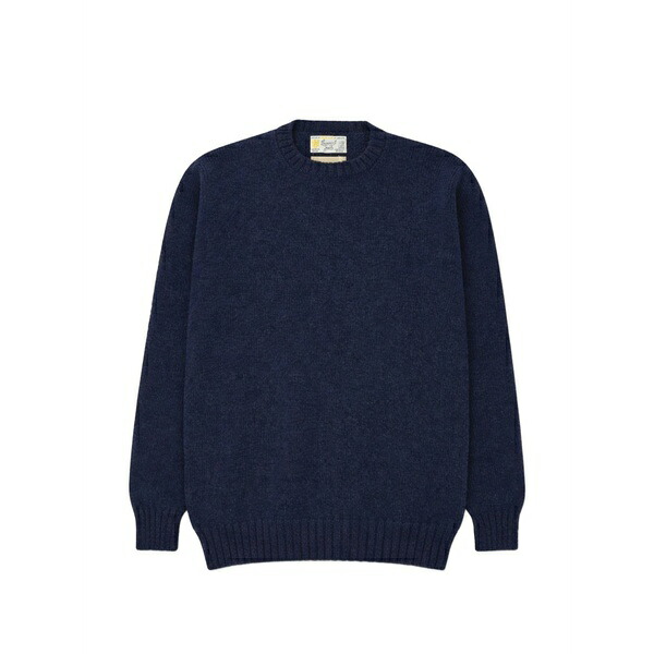 フォルテラ メンズ 編み物\u0026ティーシャツ アウター Shetland wool sweater Blue