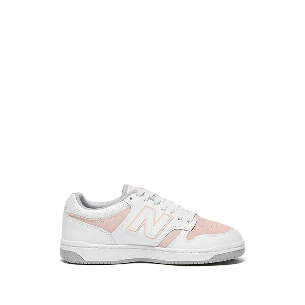 ニュー平衡にする レディース スニーカー シューズ Bb480 perforated lace-up leather sneakers White