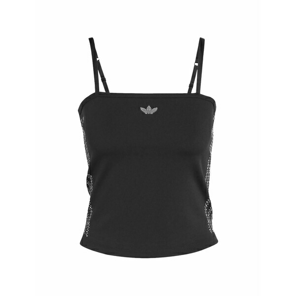 アディダス レディース カットソー トップス Logo embellished top Black