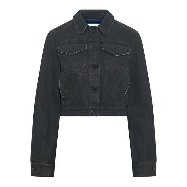 米国海兵隊員 独居室 レディース 上衣＆上衣 アウター Moon waxed denim jacket Black
