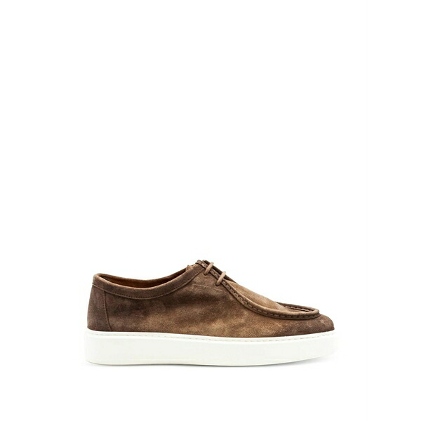 ドンカルズ メンズ スニーカー シューズ Stitching lace-up sneakers Brown