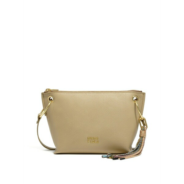 ビンバ イ ローラ レディース ショルダーバッグ 御徒面子 Medium trapezium leather crossbody bag Neutrals