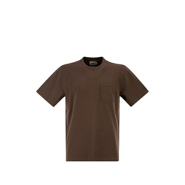 エムシーツーセイントバース メンズ プルオーバー トップス Patch-pocket t-shirt Brown