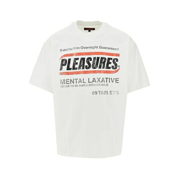 プレジャーズ メンズ プルオーバー トップス Relief text-print t-shirt White