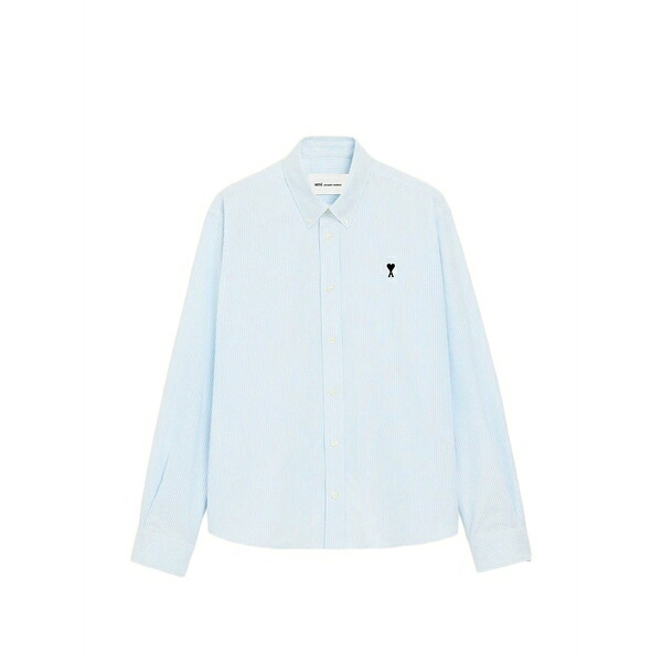 意中の女 メンズ ティーシャツ トップス Ami de coeur striped button shirt Blue