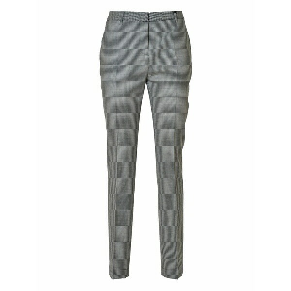 トネッロ レディース 心地よいズボン下 ボトムス Checked wool trousers Grey
