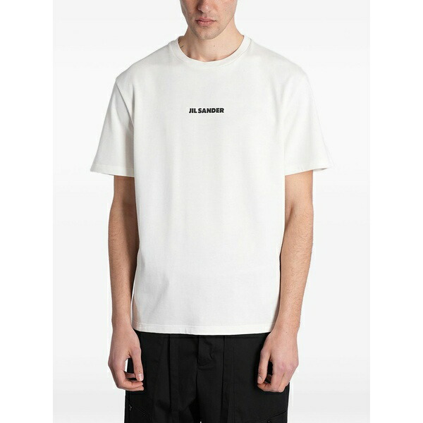 ジル・サンダー メンズ ティーシャツ トップス Logo-print t-shirt White