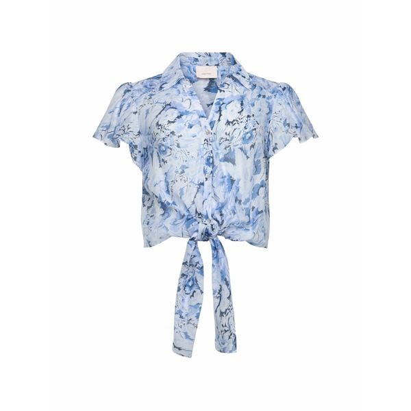 サンクアセプト レディース プルオーバー トップス Marianna heirloom petals flutter-sleeve blouse Blue
