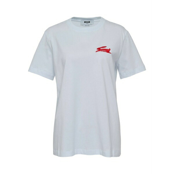 エムエスジイエム レディース ティーシャツ トップス Logo-embellished t-shirt White