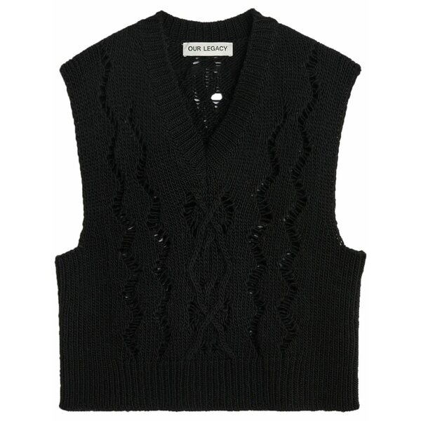 アワーレガシー レディース カットソー トップス Cable michigan tank top Black