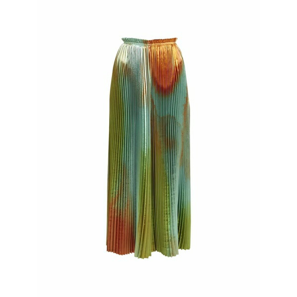 ウラ・ジョンソン レディース スコート ボトムス Pleated abstract-print skirt Green
