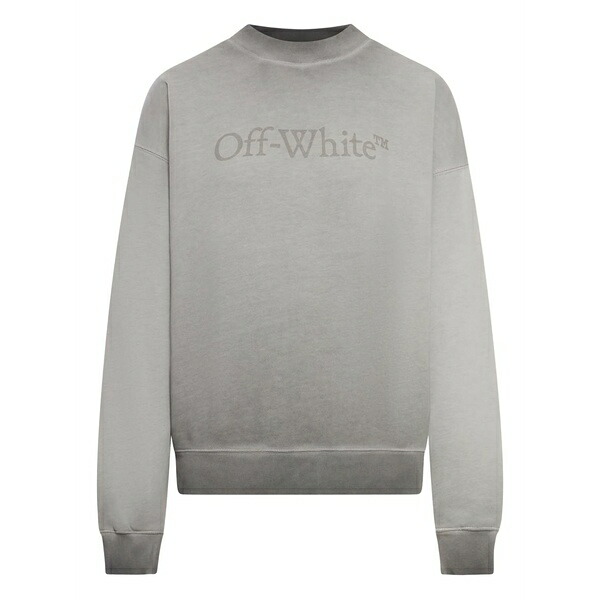 象牙色 レディース 編み物\u0026ティーシャツ アウター Logo print laundry skate sweatshirt Grey