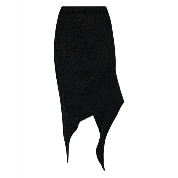 イッセイミヤケ レディース スコート ボトムス Subdued asymmetrical mini skirt Black