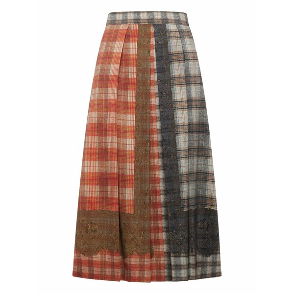 ピエール＝ルイ・マシア レディース スコート ボトムス Check-pattern MIDI skirt Orange