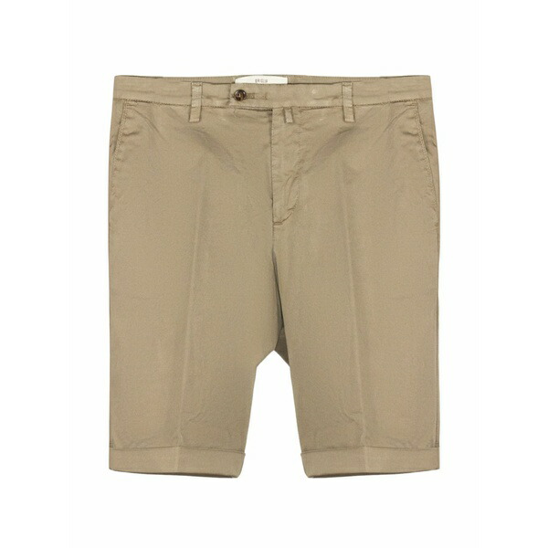 ブリ後ろ側 1949 メンズ 心地よいズボン下 ボトムス Pressed-crease turn-up shorts Neutrals