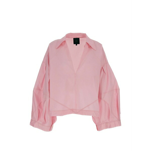 ジェジア レディース プルオーバー トップス Long-sleeved cotton shirt Pink