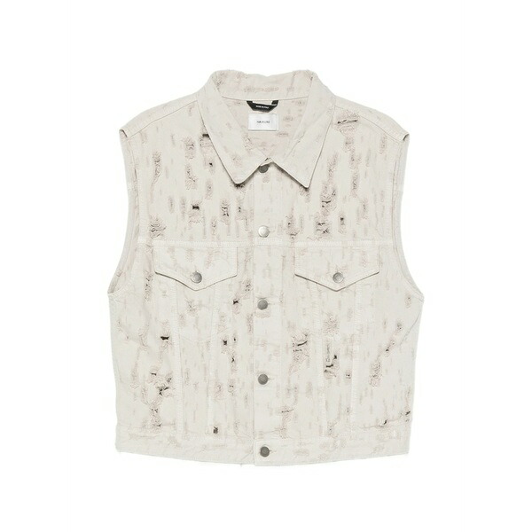御機嫌冷やりとした レディース 上衣＆上衣 アウター Ryder bull destroy denim gilet Grey