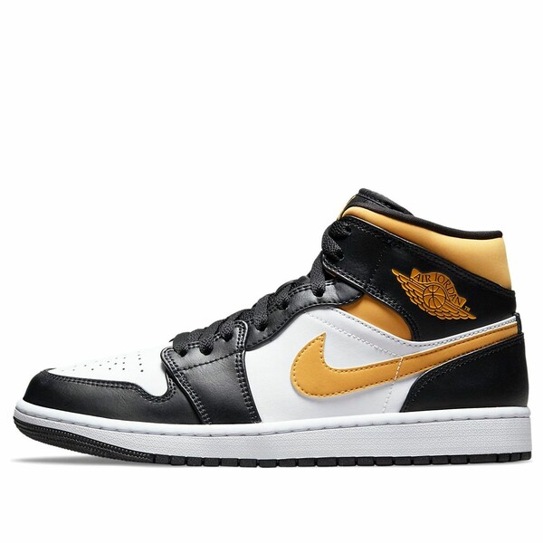 Jordan ジョーダン メンズ スニーカー 【Air Jordan 1 Mid 'Black University Gold' 554724-177】 サイズ US_M_17｜asty